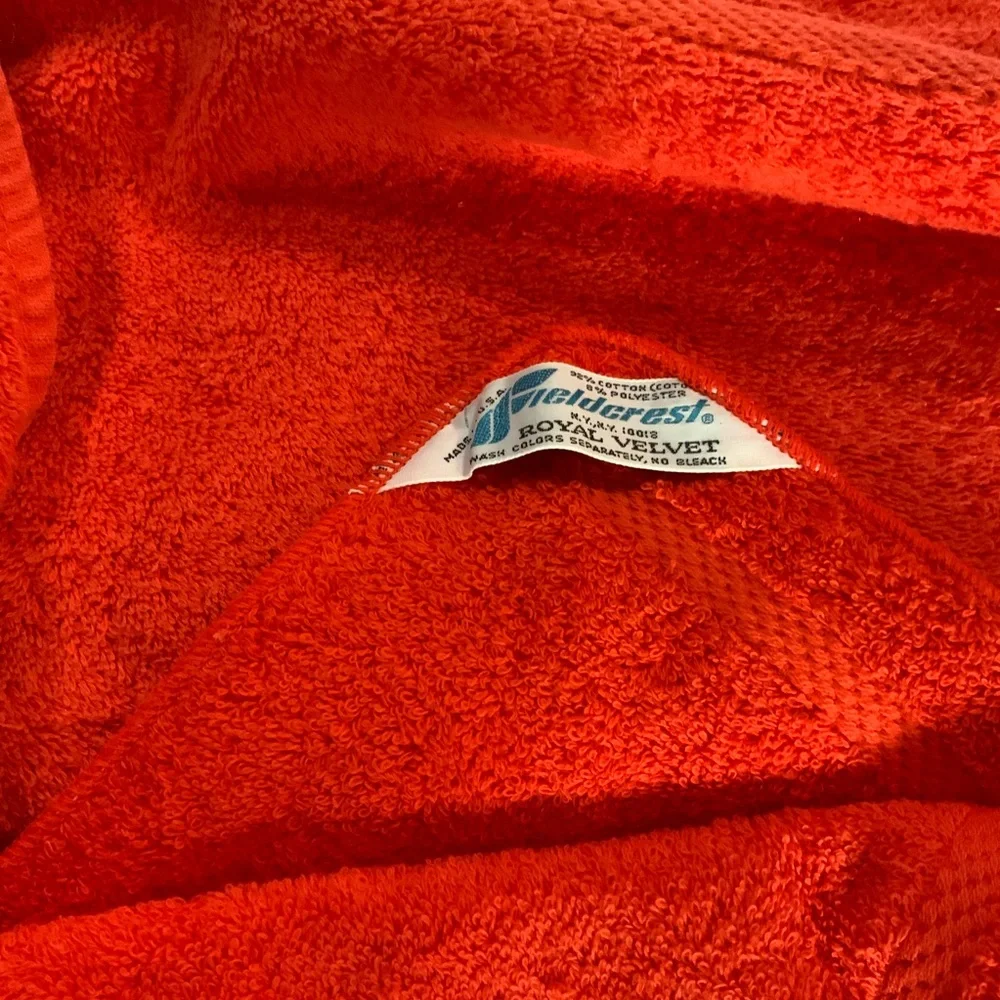 Fieldcrest vintage orange